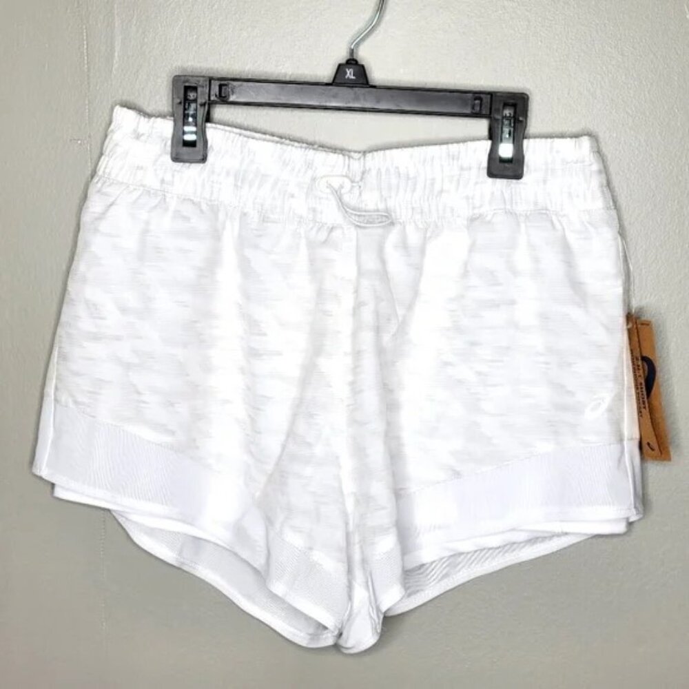 ASICS White 2 in 1 Running Shorts Size Medium NWT